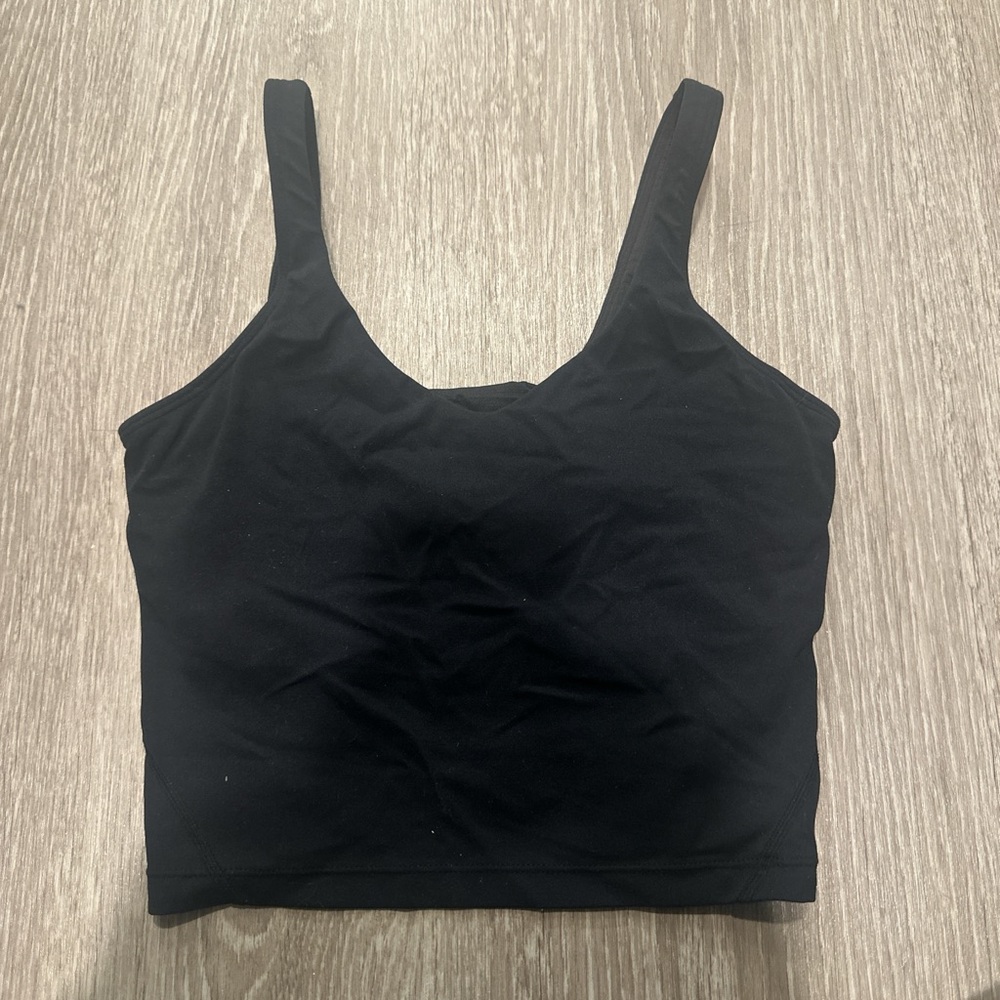 Black Cropped Tank Top